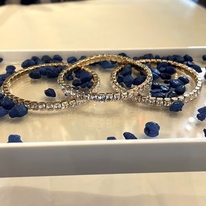 Swarovski NWOT Tennis Stretch Bracelets in Crystal – 3 Dust bag included